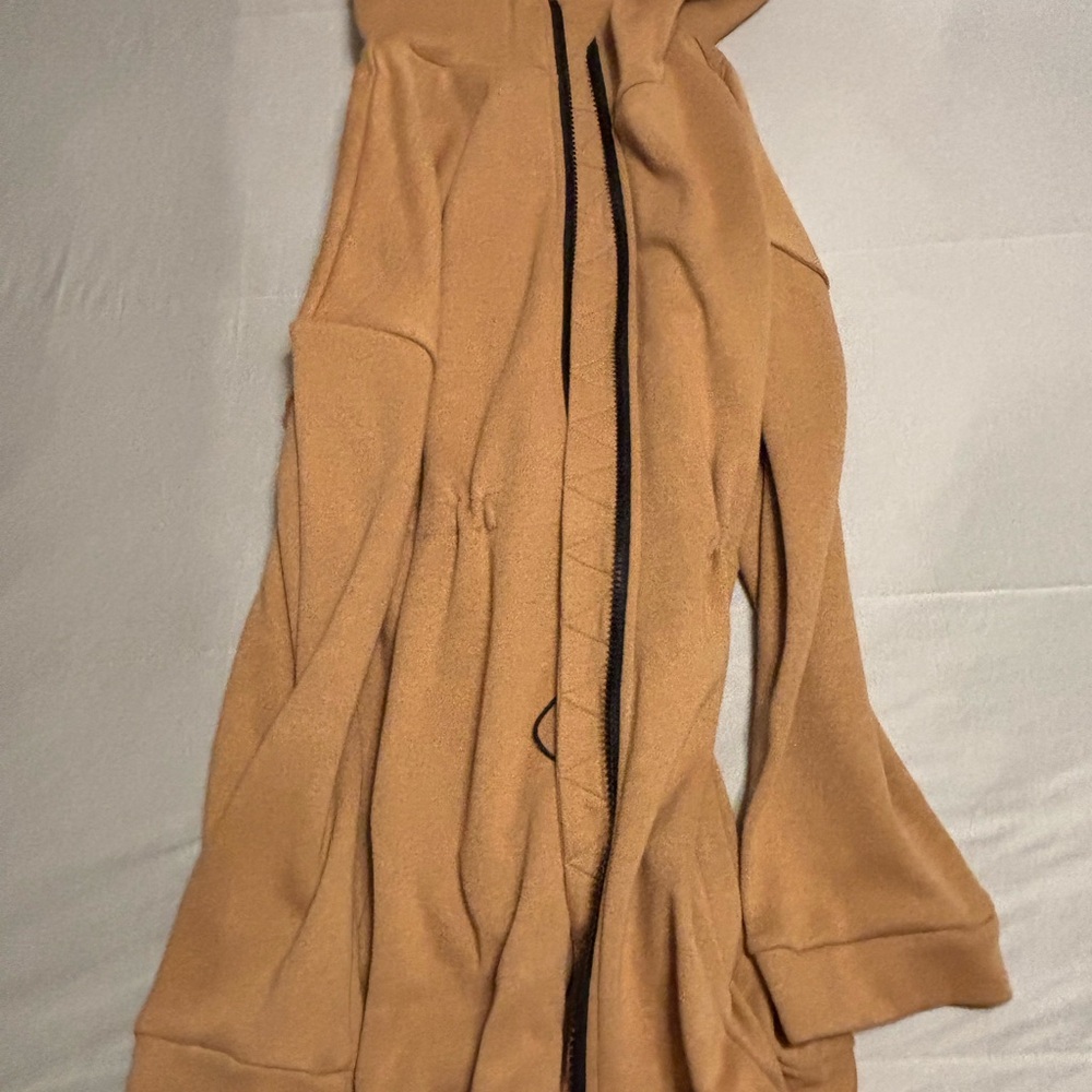 Women's Tan Hooded Jacket